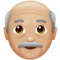 Old Man - Medium Light emoji on Apple